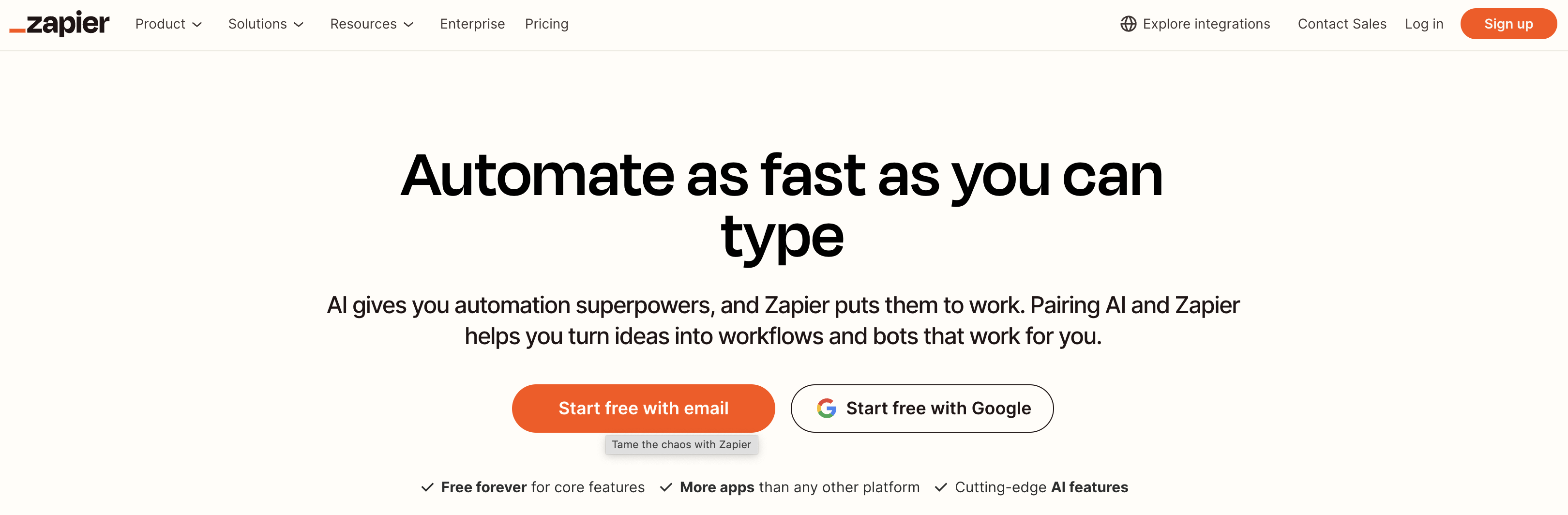 iPaaS Solution Zapier